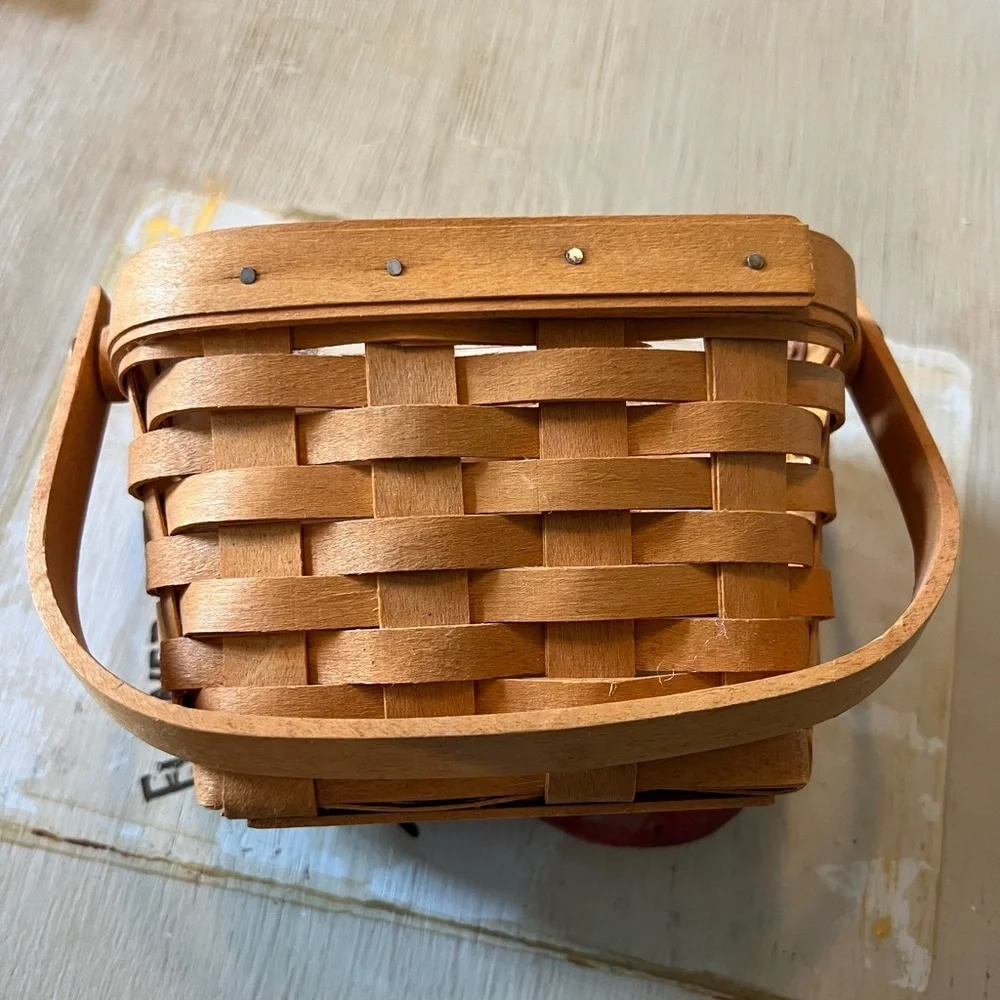 Longaberger 1997 American Cancer Society Basket with Plastic Protector. Mint.
